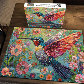 Flower & Hummingbird Jigsaw Puzzle 1000 Pieces